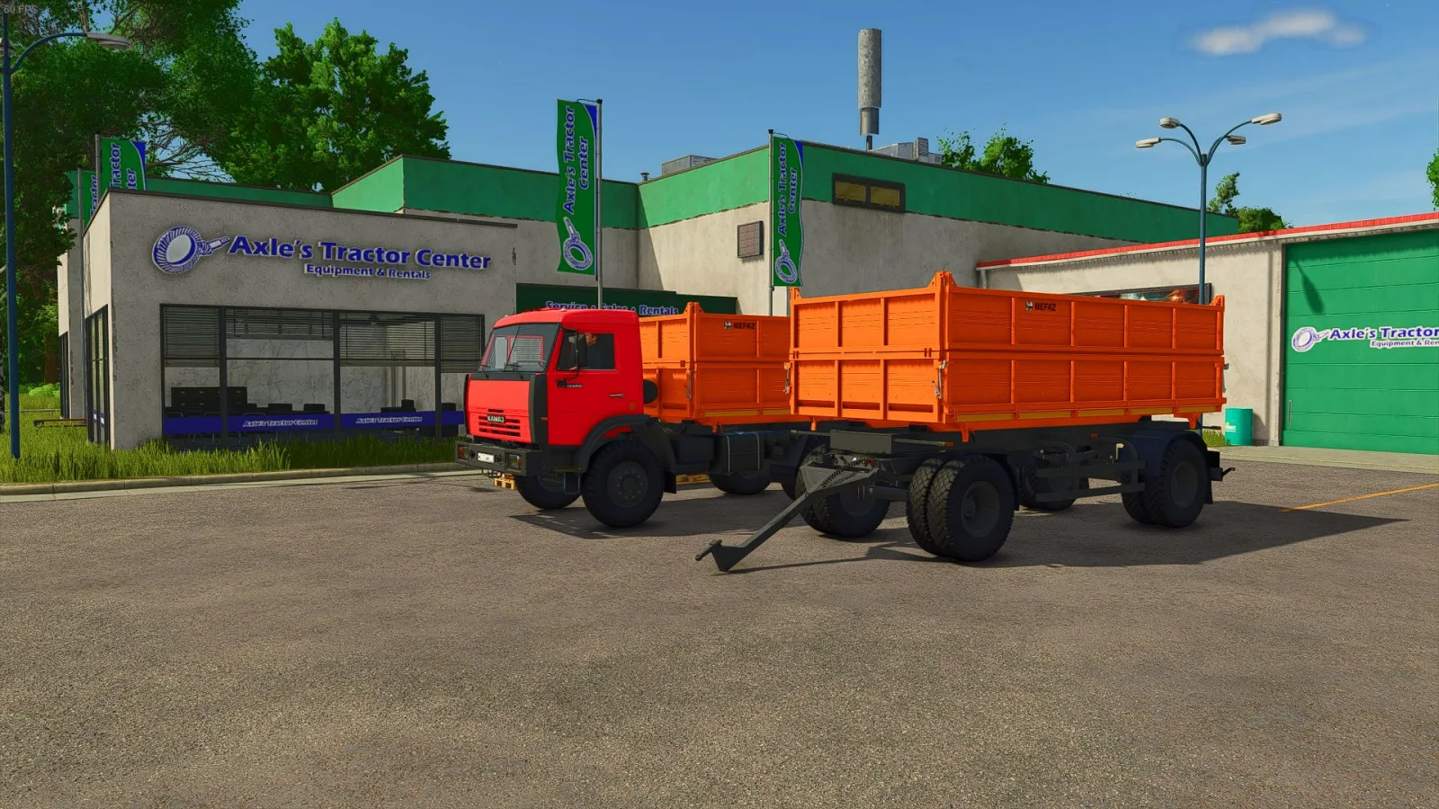 KAMAZ-65111 and Nephas-8560 FS25 - screenshot 1
