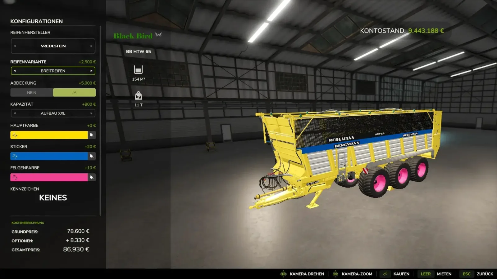 Bergmann HTW 65 BlackBird FS25 - screenshot 3