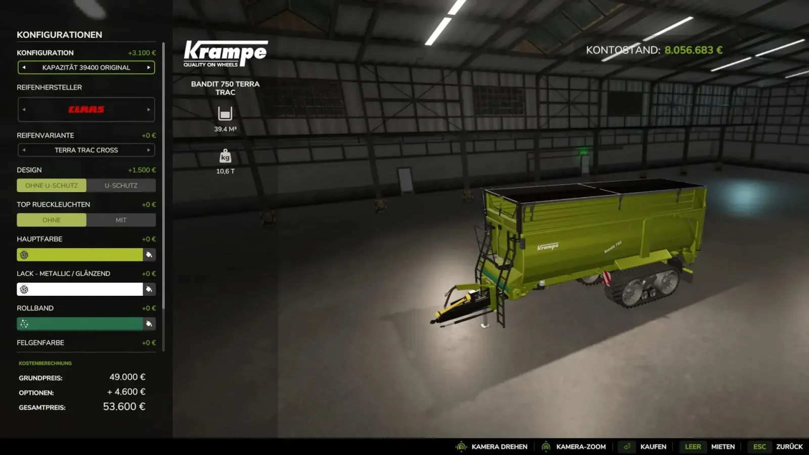 Krampe Bandit 750 TerraTrac WobbyTec - FS25 - screenshot 3