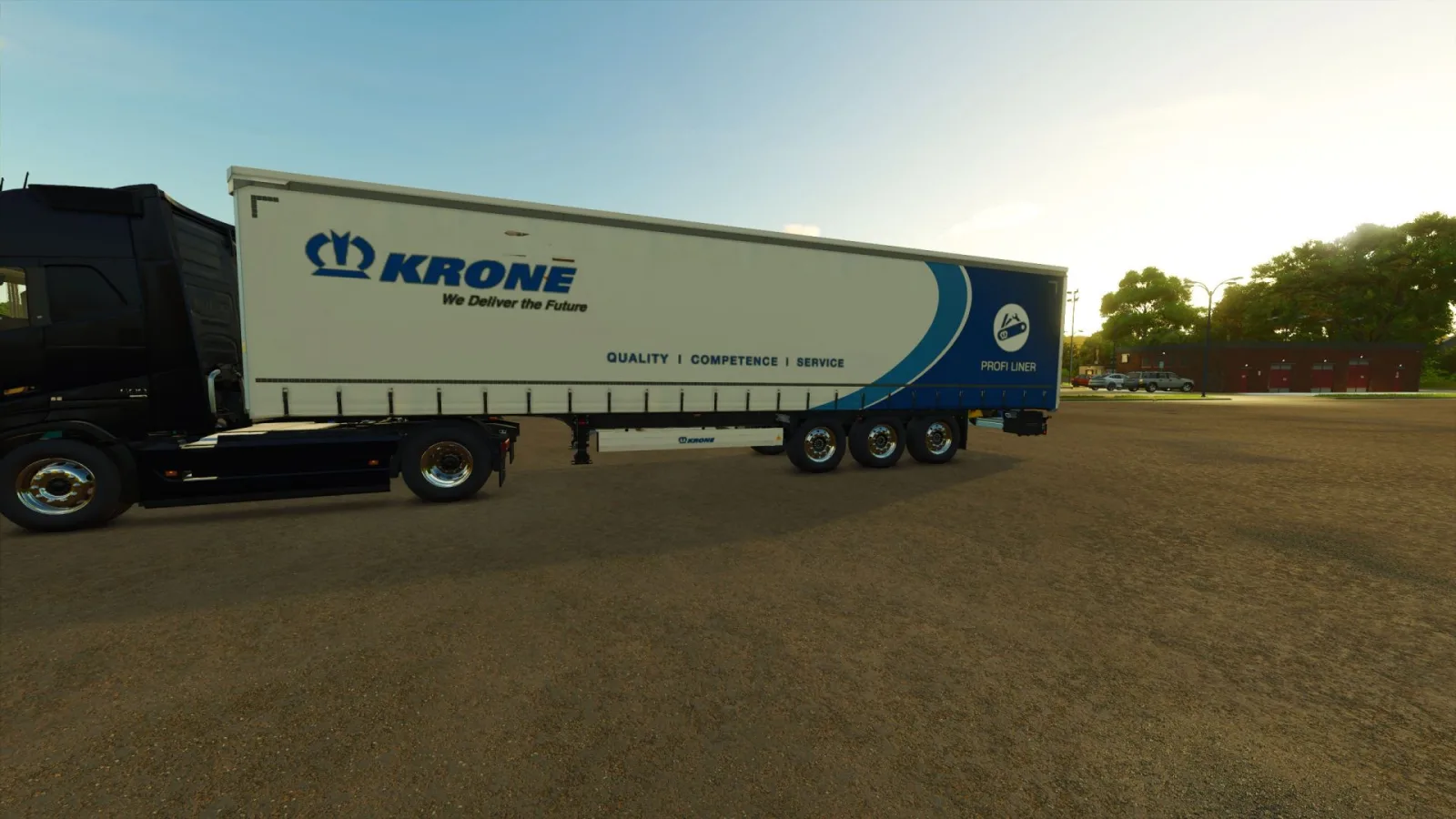 Krone Profil-liner Trailer With Ramps FS25 - screenshot 1