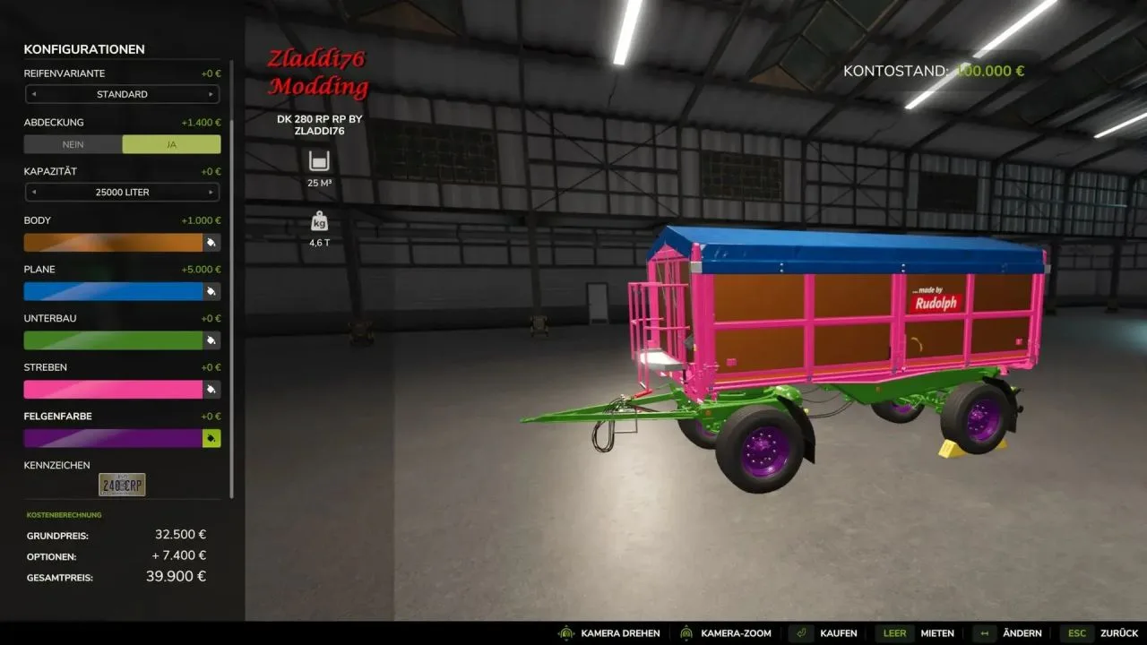 DK 280 RP (500.000L) FS25 - screenshot 2