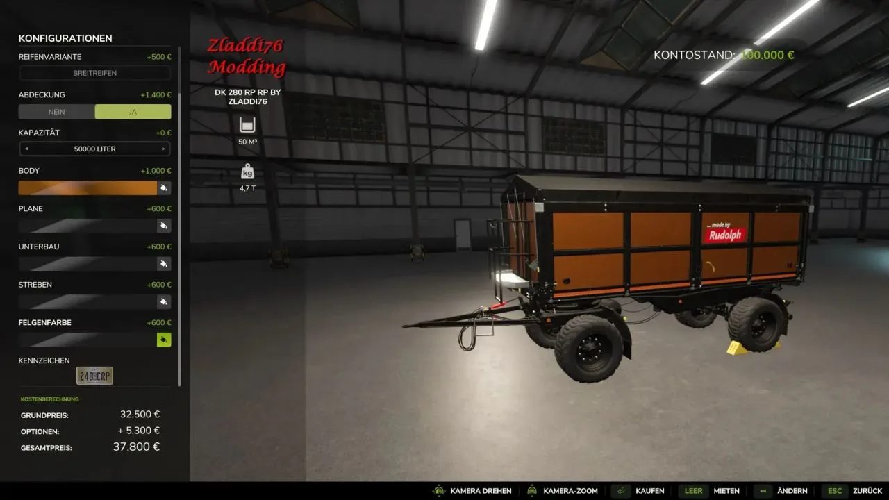 DK 280 RP (500.000L) FS25 - screenshot 3