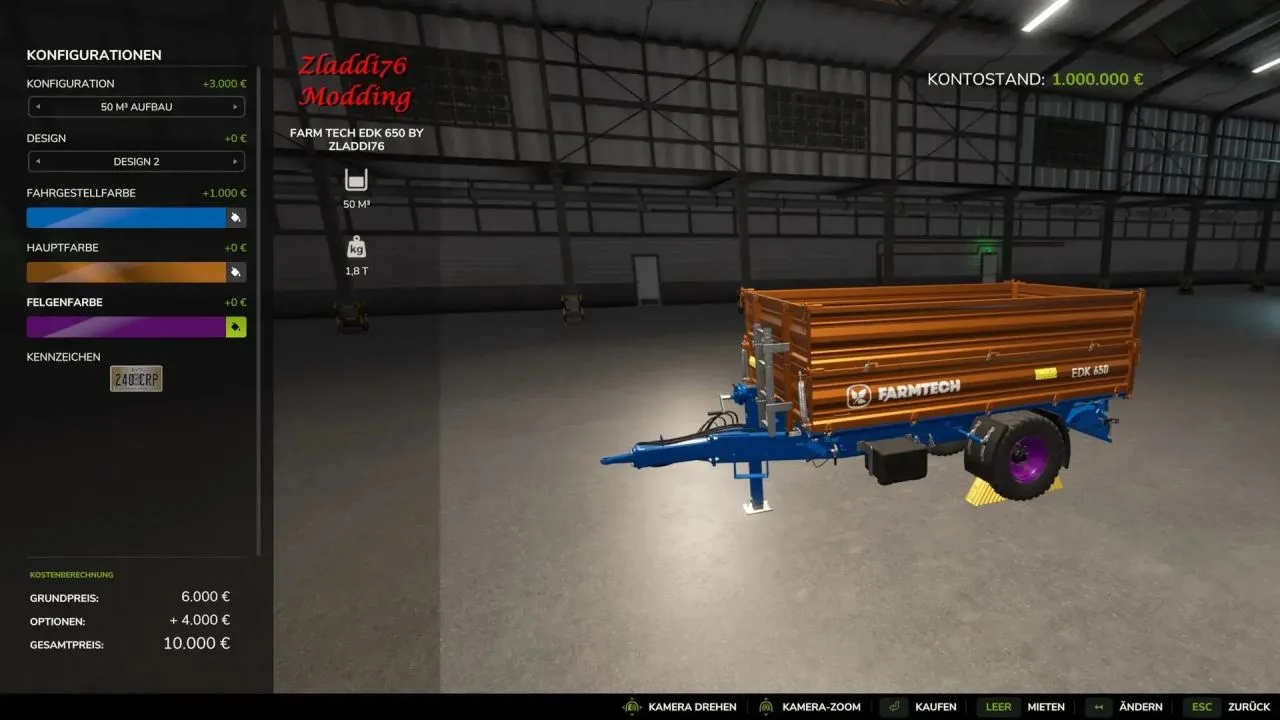 Farmtech Edk 650 (50.000l) FS25 - screenshot 2