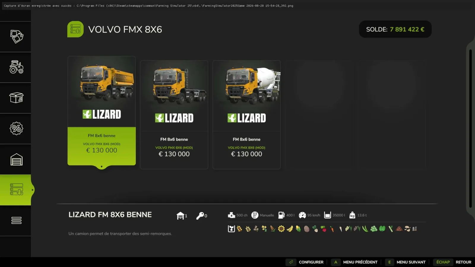 Volvo FMX 8×6 v1.0 - screenshot 3
