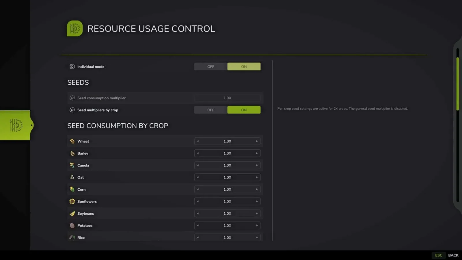 Resource Usage Control v1.0 - screenshot 2