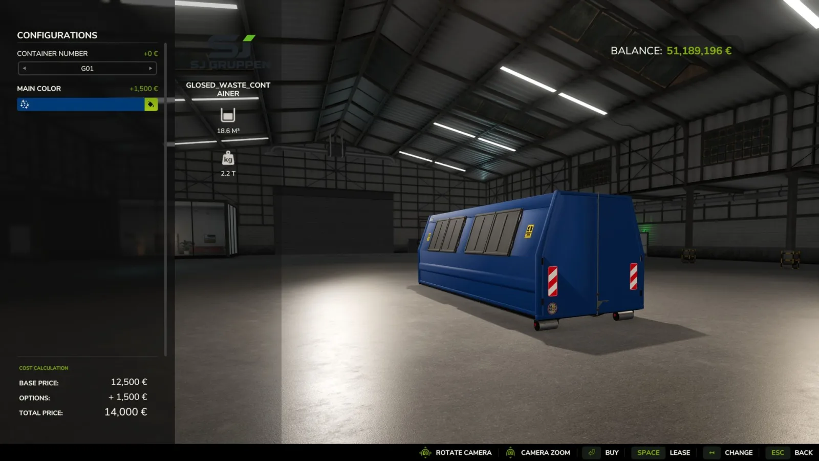SJ Group Closed Waste HKL Container FS25 - screenshot 3