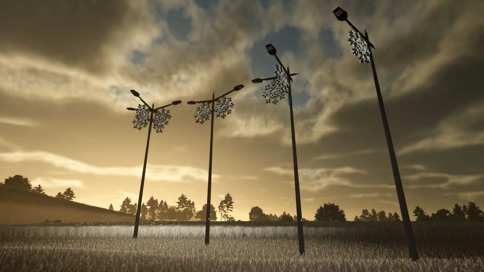 Modern Christmas Floor Lamp Pack FS25 - screenshot 1