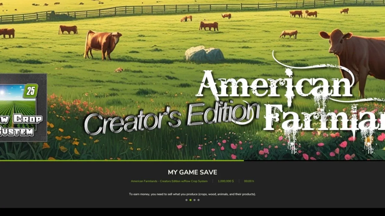 American Farmlands w/Row Crop FS25 - screenshot 1