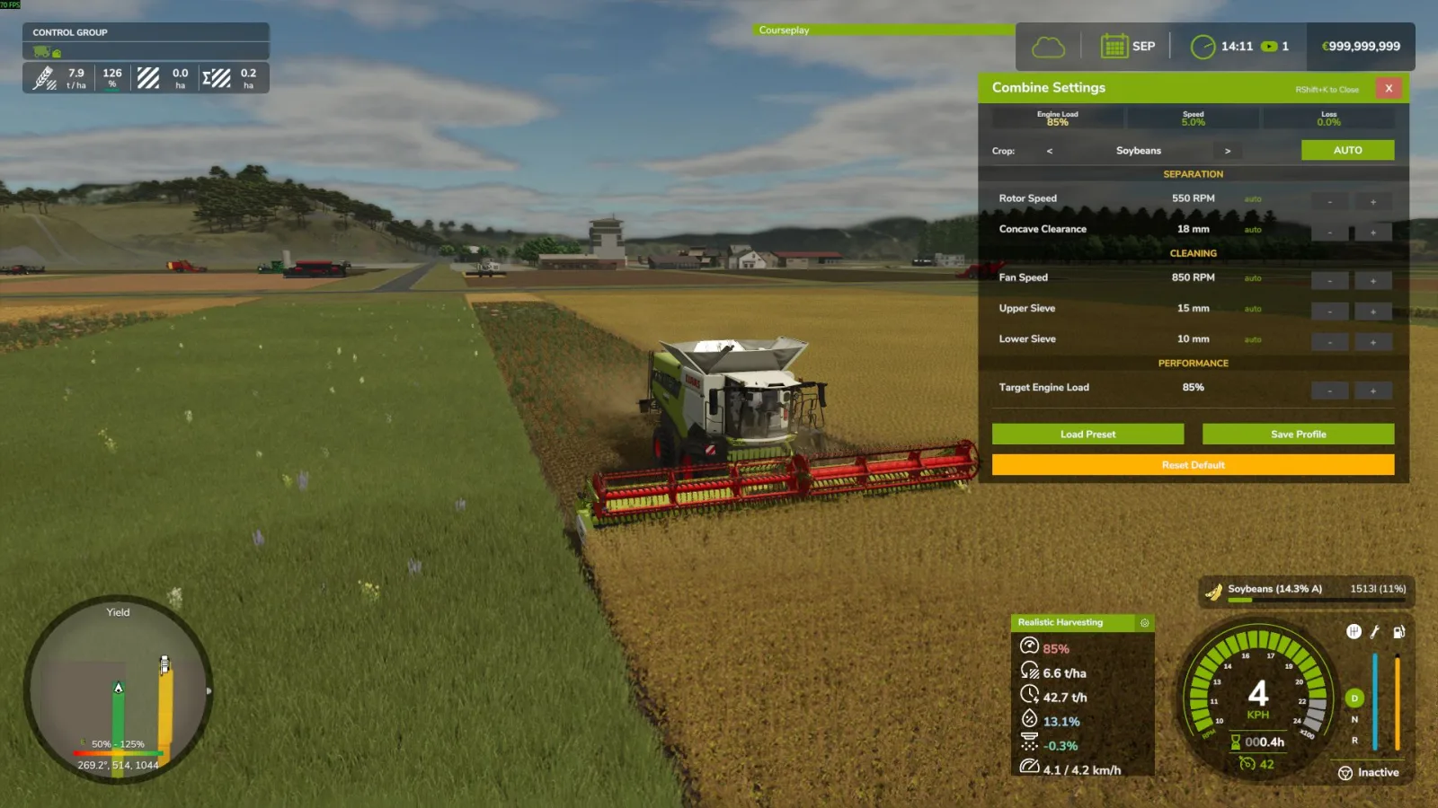 Realistic Harvesting FS25