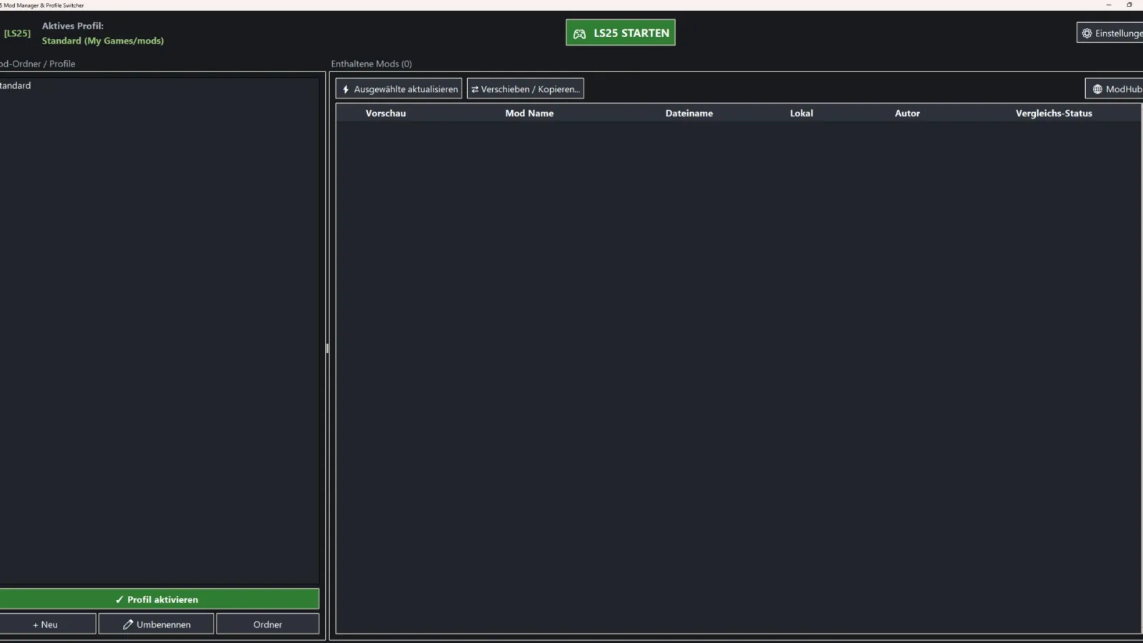 Mod Manager & Profile Switcher FS25