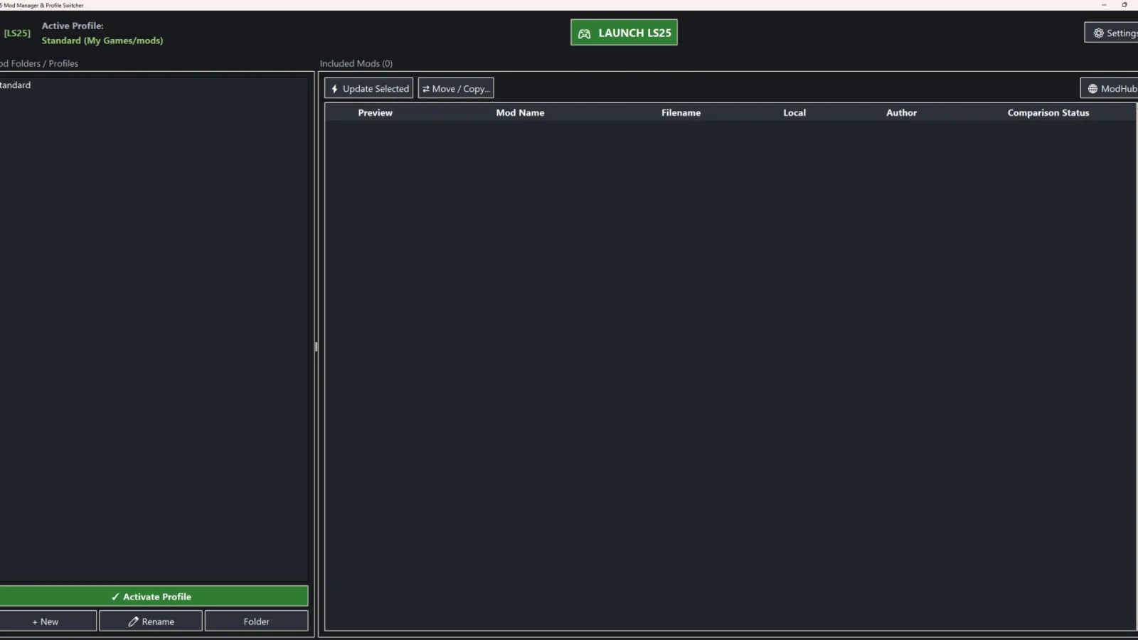 Mod Manager & Profile Switcher FS25