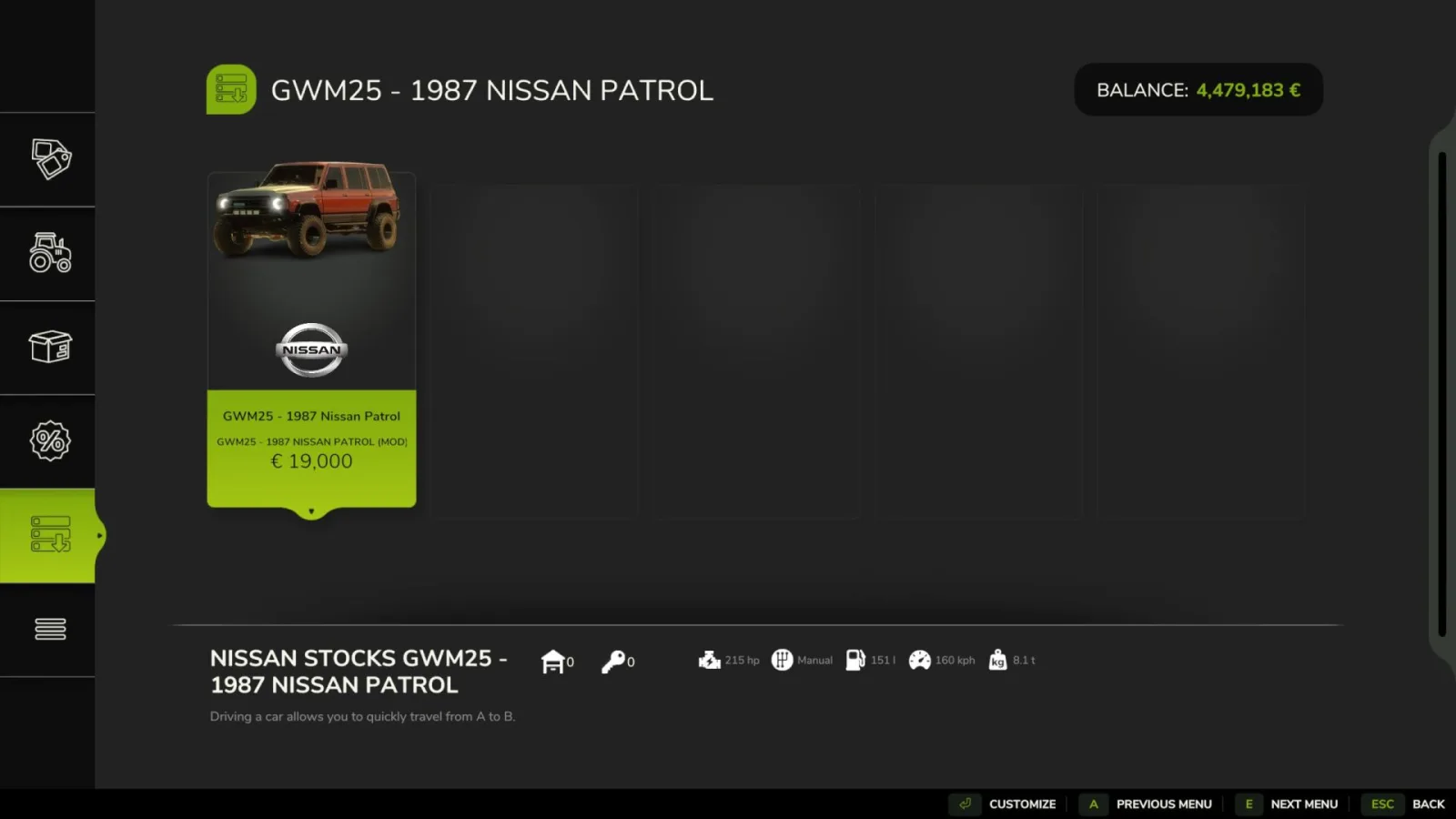 Nissan Patrol 1987 FS25 - screenshot 3