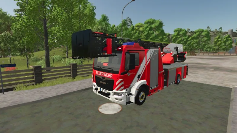 MAN Rosenbauer DLK 23/12 from the Mittelberg fire department FS25