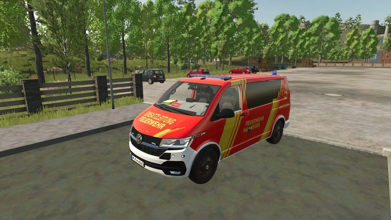 Volkswagen T6 Hanover Fire Department NEF and ELW 1 FS25 - screenshot 3