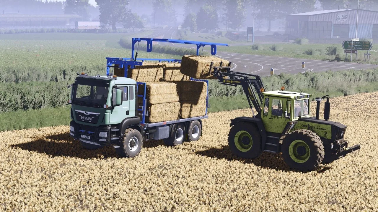 MAN TGS Fliegl Bale Platform FS25