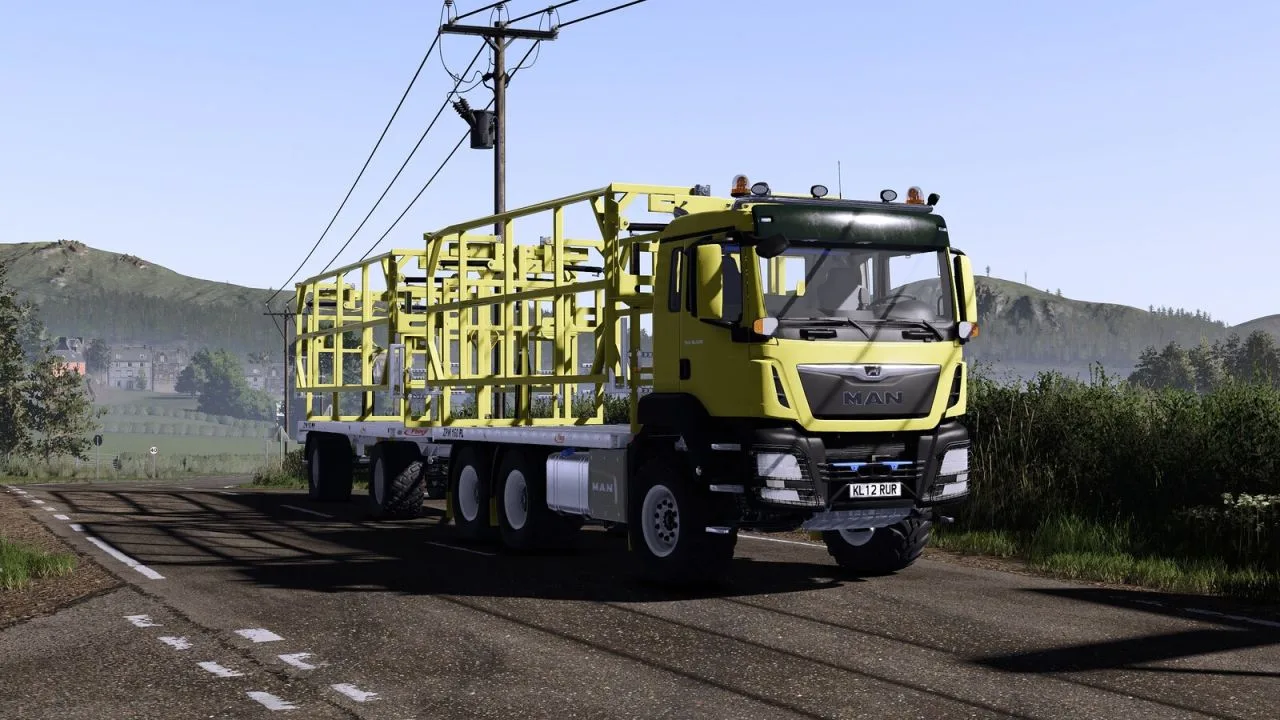 MAN TGS Fliegl Bale Platform FS25