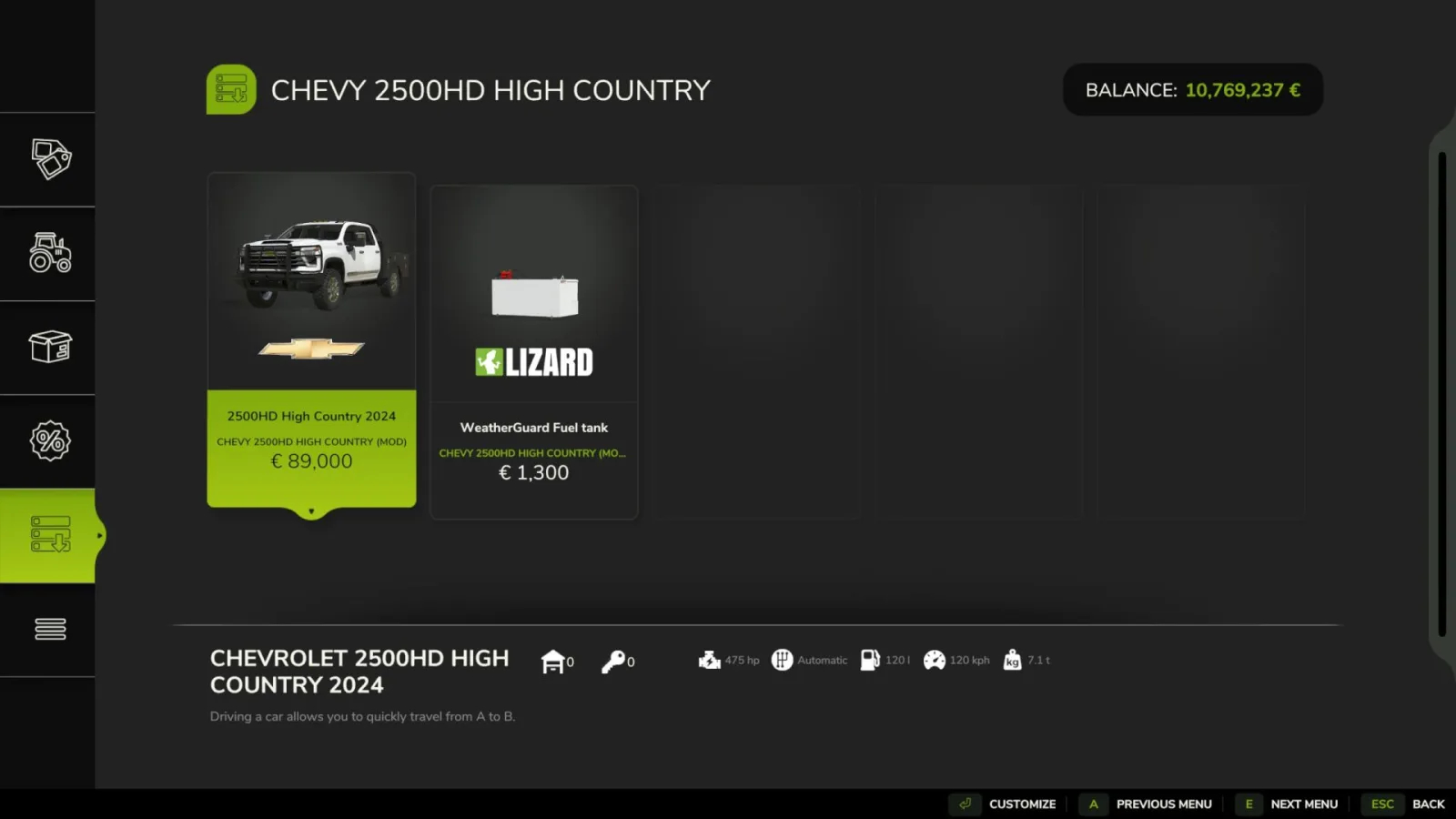 Chevrolet 2500HD High country 2024 FS25 - screenshot 2
