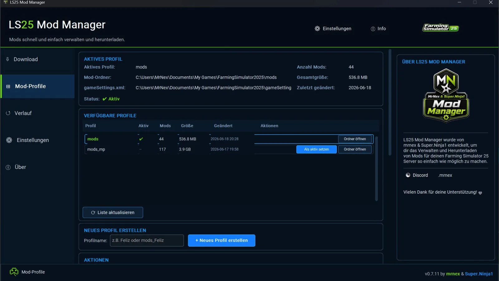 Mod Manager FS25