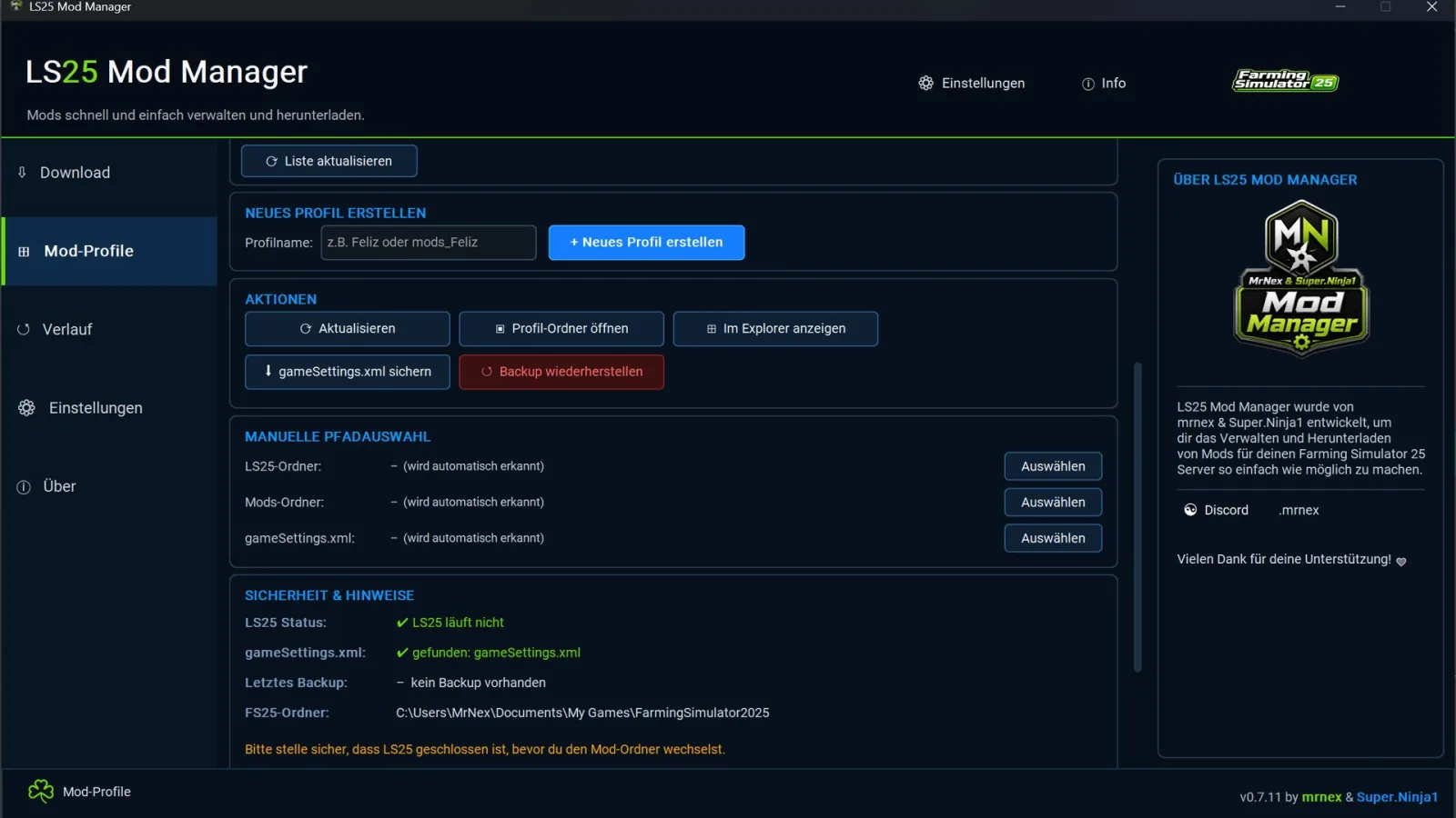 Mod Manager FS25