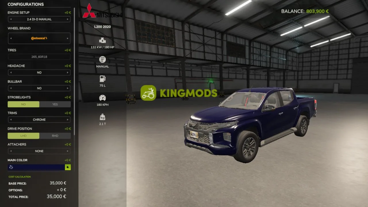 Mitsubishi L200 2020 FS25 - screenshot 2