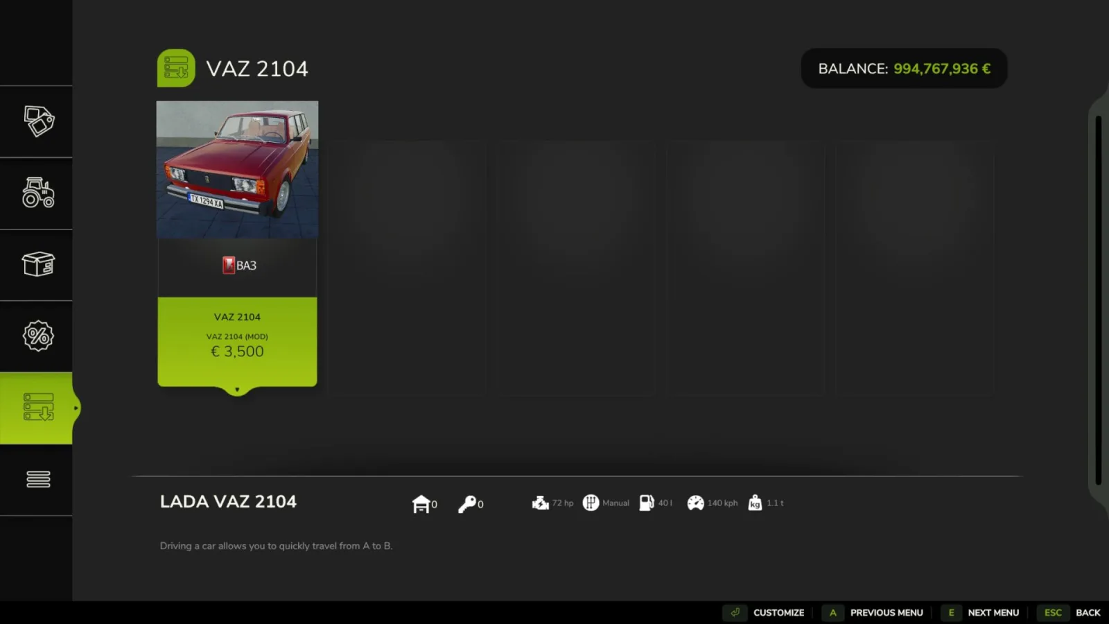 Vaz 2104 (Lada 1500) FS25 - screenshot 2