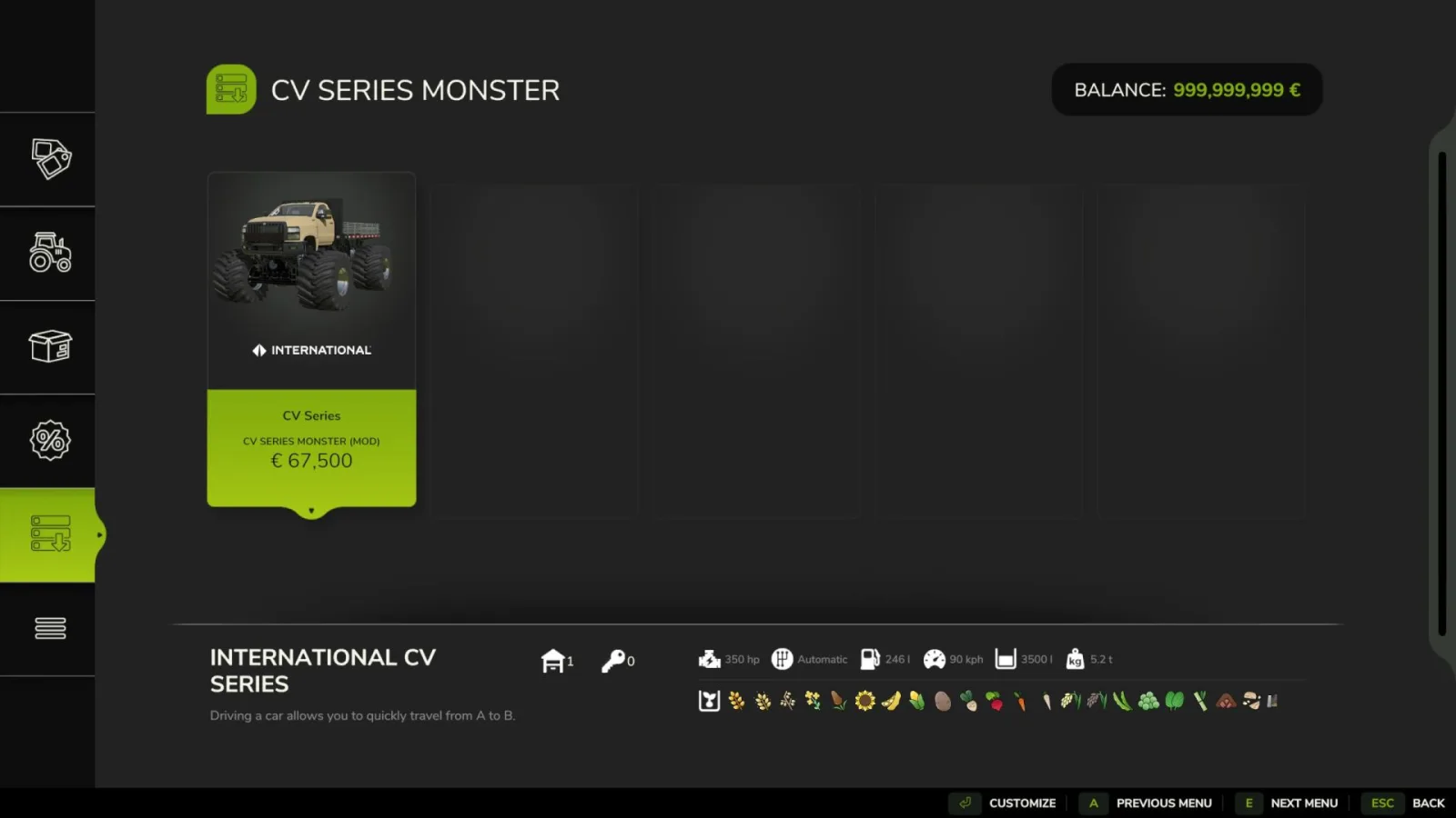 International CV Monster Truck FS25 - screenshot 2