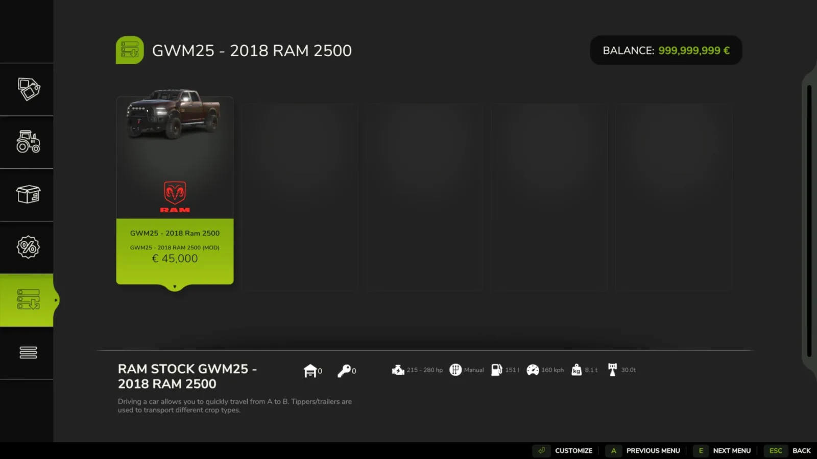 Dodge Ram 2500 2018 FS25 - screenshot 2