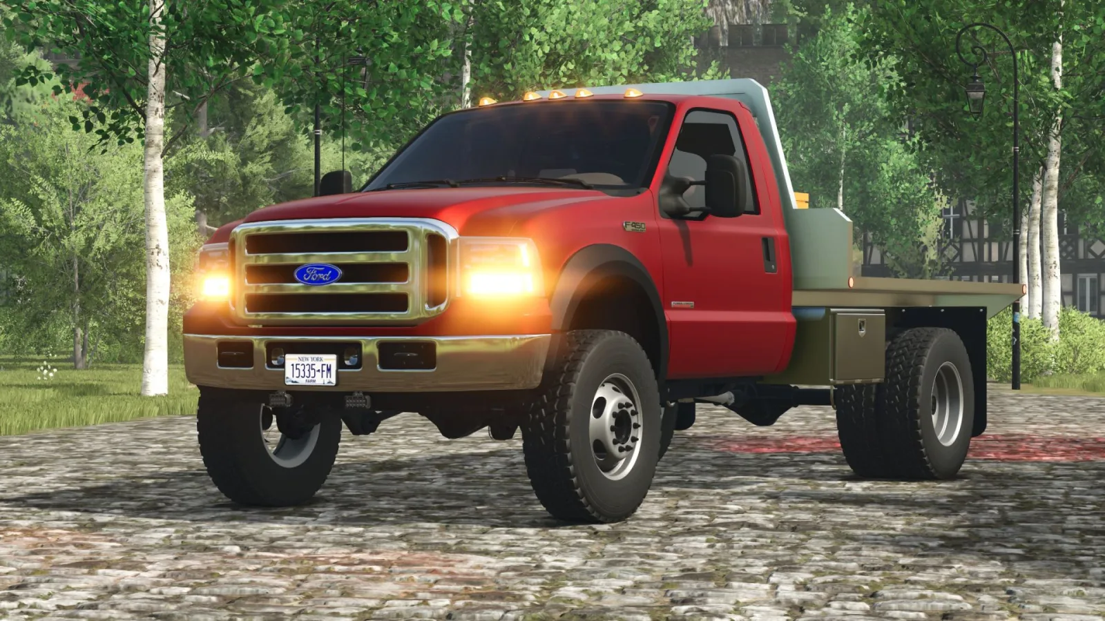 Ford F450 Regular Cab Flatbed 2007 FS25 - screenshot 1
