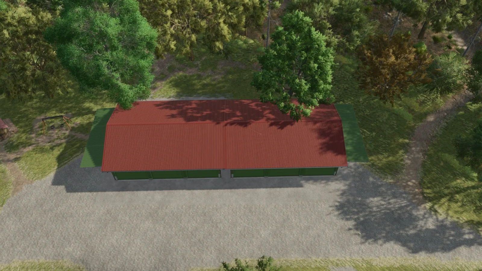 Small Hörmann garage + roof extension FS25