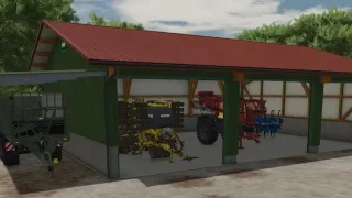 Small Hörmann garage + roof extension FS25