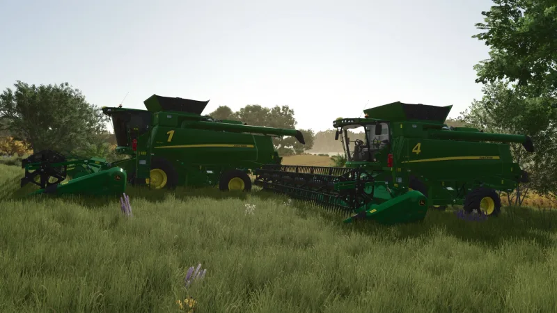John Deere T Series + 600X Headers FS25
