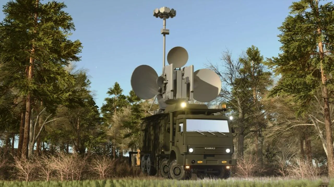 KAMAZ military vehicle equipped as a mobile radar and communications station FS25 - screenshot 3