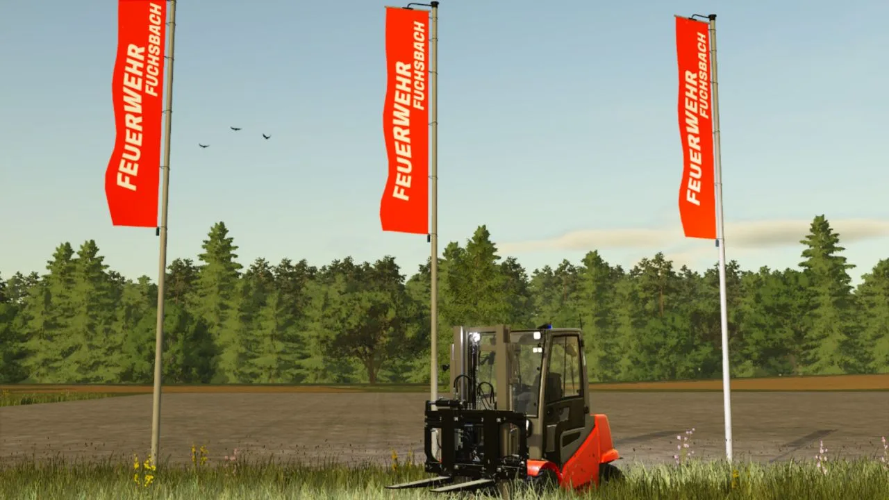 Fire brigade forklift FS25 - screenshot 1
