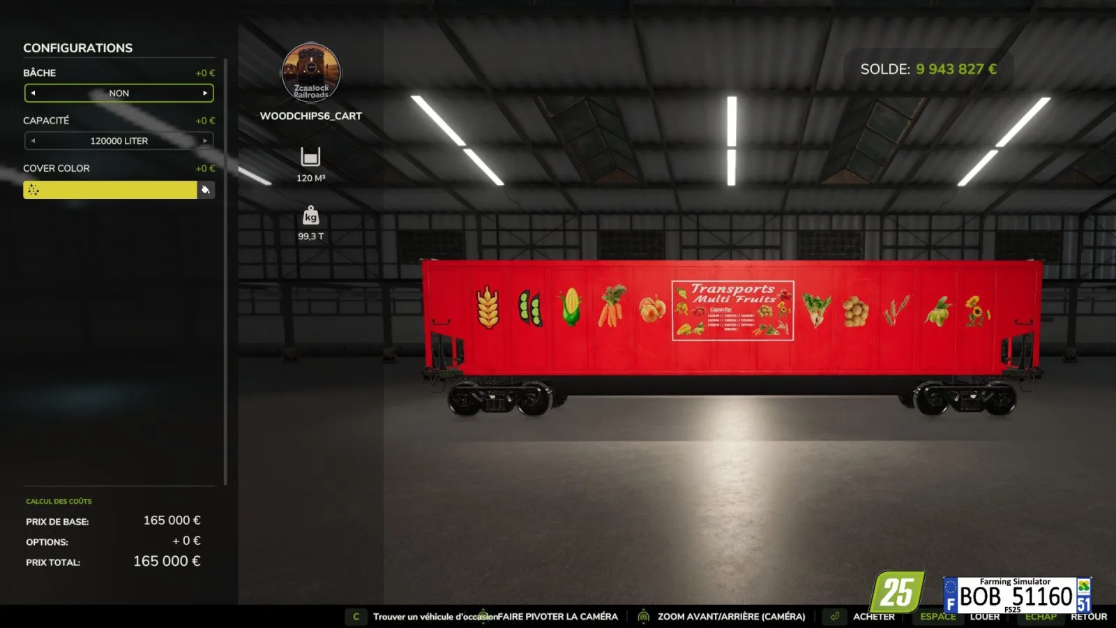 Grain Wagon (ZCA Trains) FS25 - screenshot 2