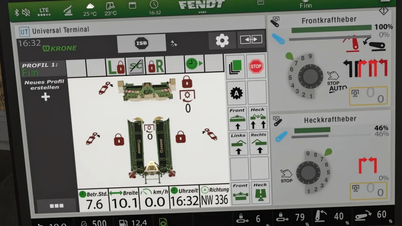 Krone EasyCut isoBUS Screen (Prefab) FS25 - screenshot 1
