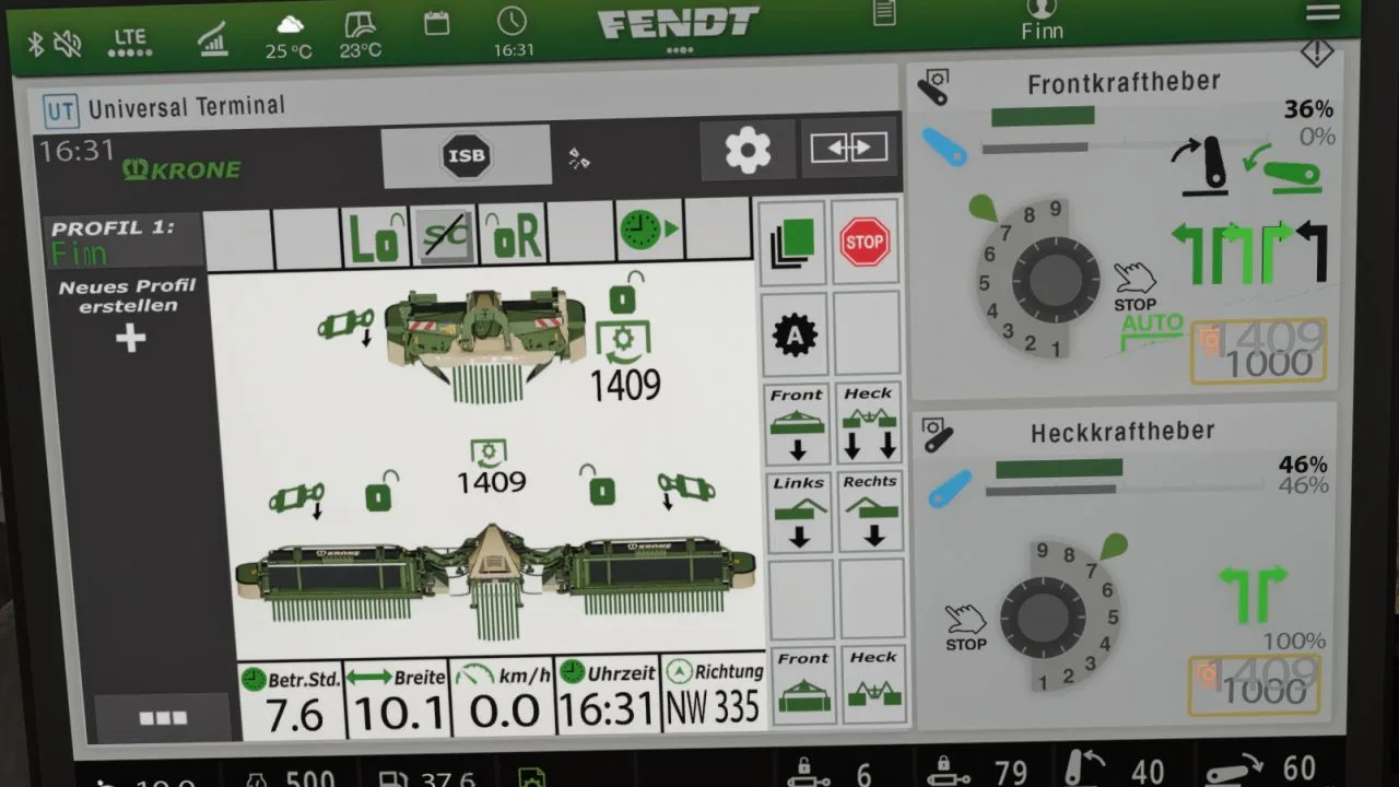 Krone EasyCut isoBUS Screen (Prefab) FS25 - screenshot 2