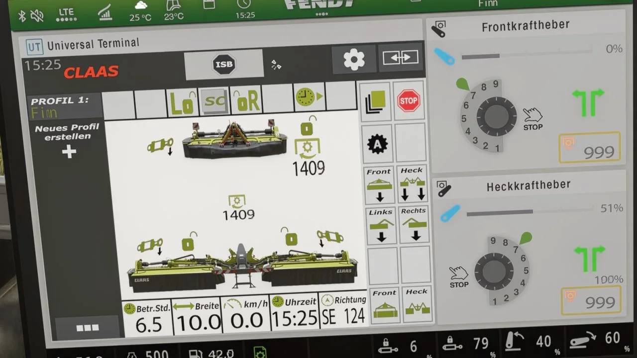 Claas Disco isoBUS Screen (Prefab) FS25 - screenshot 3