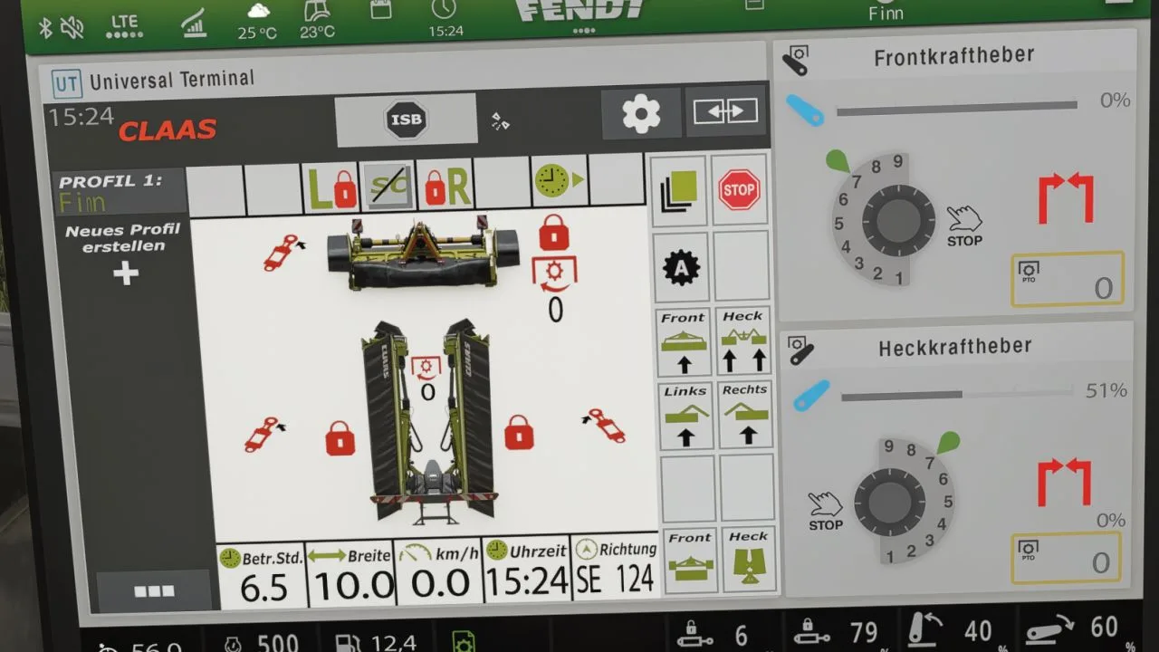 Claas Disco isoBUS Screen (Prefab) FS25 - screenshot 1