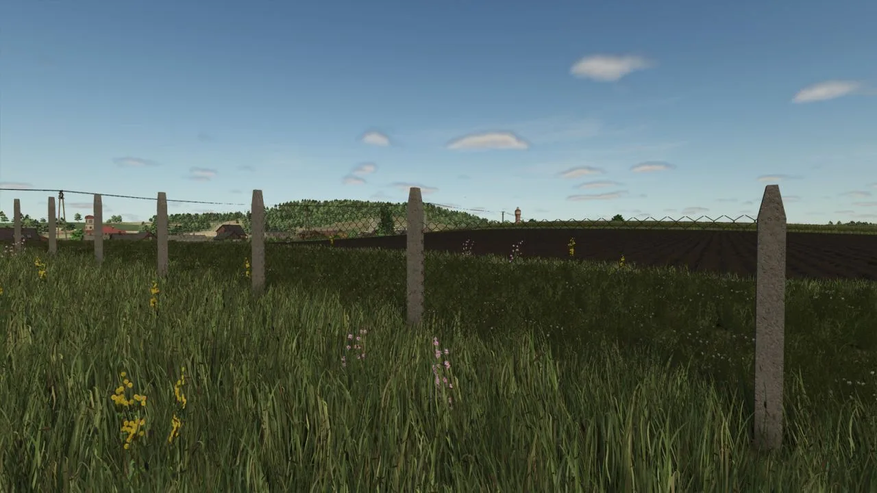 Old Concrete Fence FS25 - screenshot 2