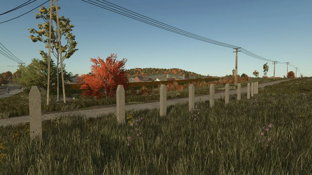 Old Concrete Fence FS25 - screenshot 1