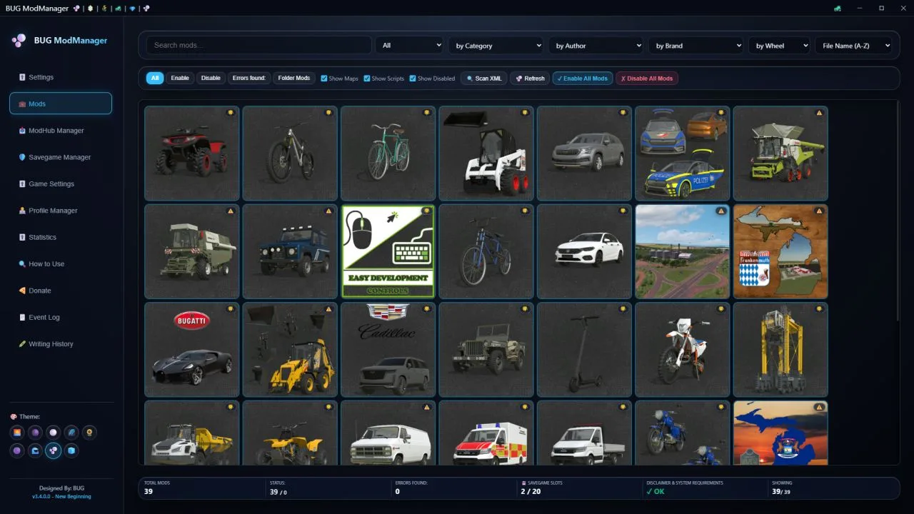 BUG ModManager FS25 - screenshot 1