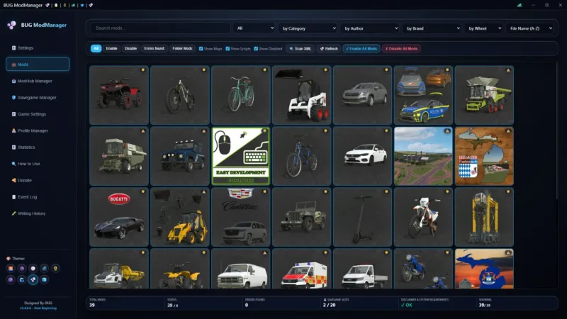 BUG ModManager FS25