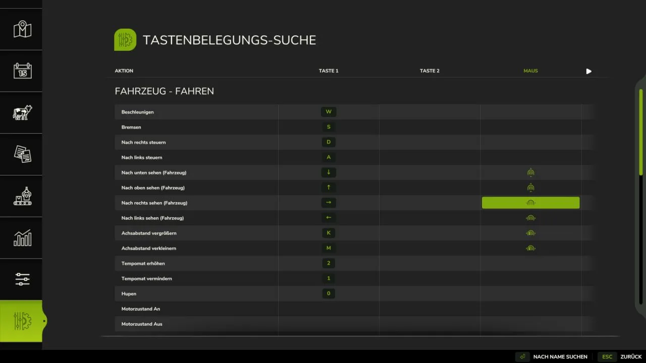 Keybind search FS25 - screenshot 3