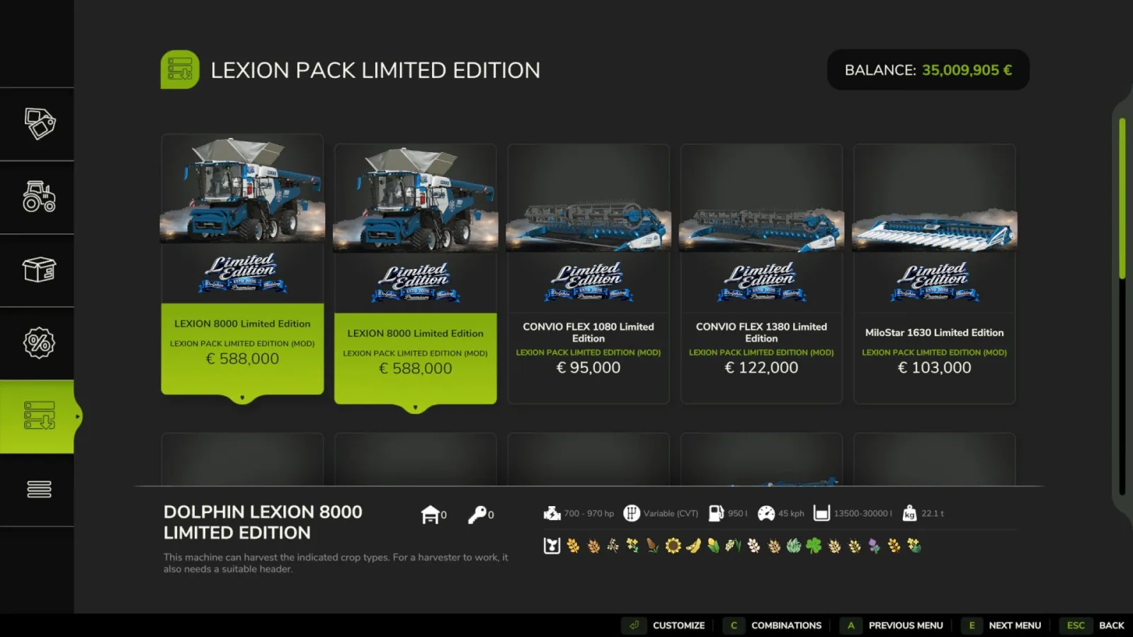 Claas Lexion Pack Limited Edition FS25 - screenshot 2