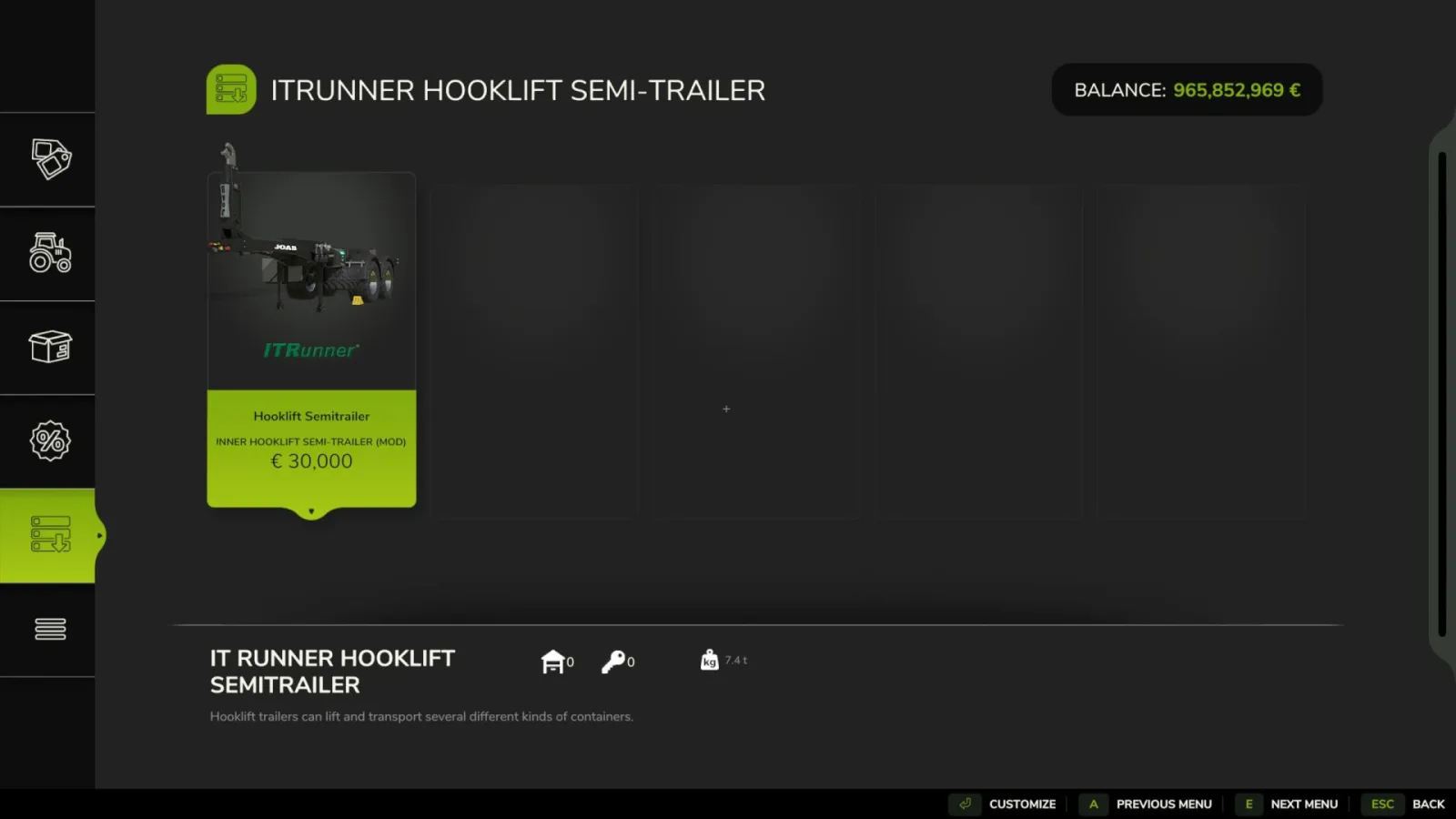 Hooklift trailer FS25 - screenshot 3