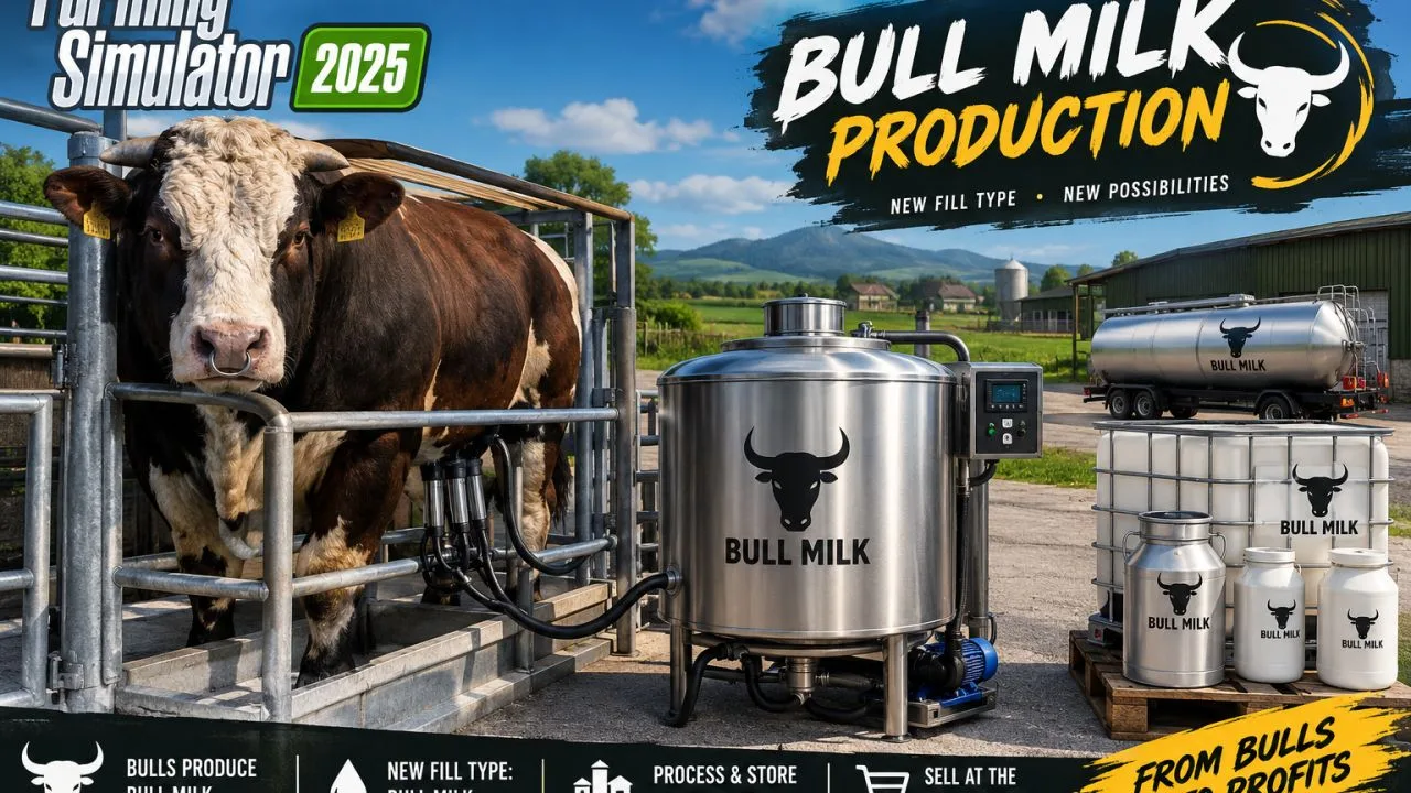 Bull milk production FS25 - screenshot 2