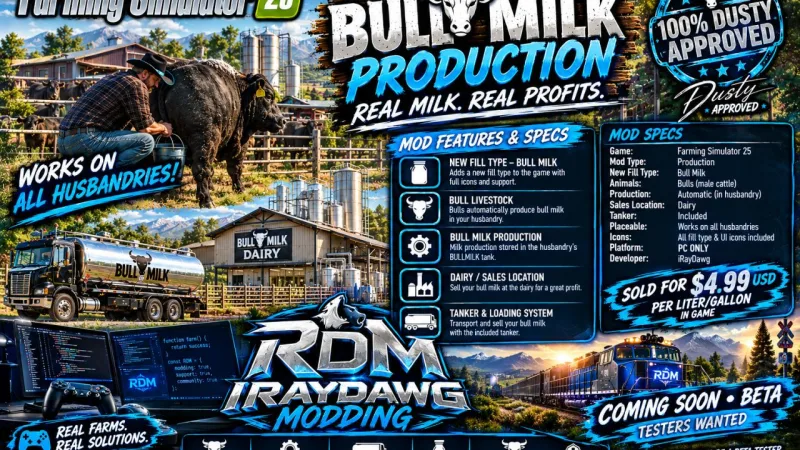Bull milk production FS25