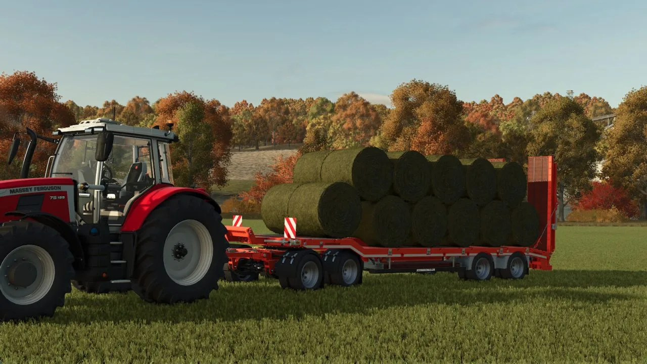 Lowloader Bale Autoload Pack FS25 - screenshot 1