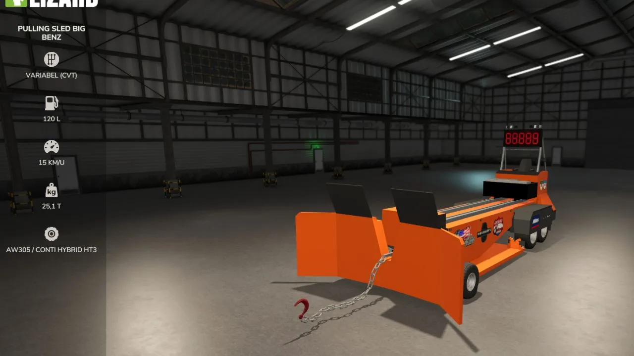 Tractor Pulling Sled Big Benz FS25 - screenshot 2