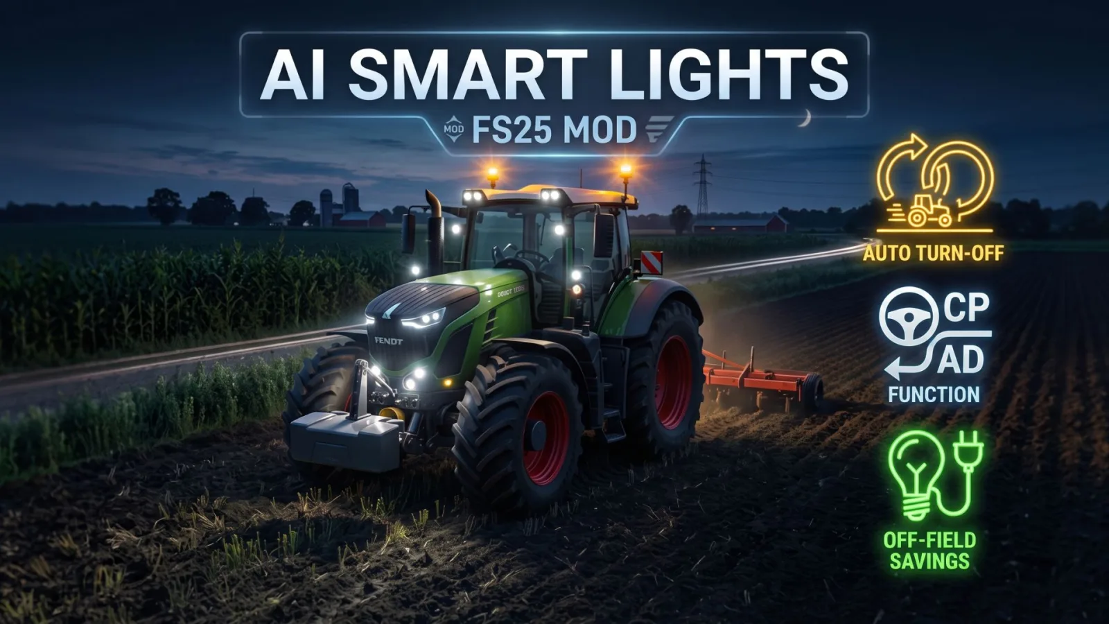 AI Smart Lights FS25